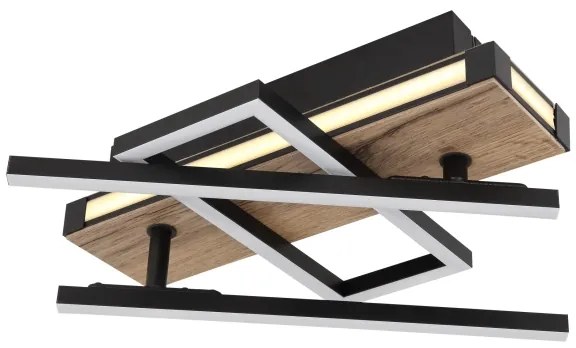 Globo 67299D2 - Plafonieră COLLI LED, 30W, 230V, maro/negru