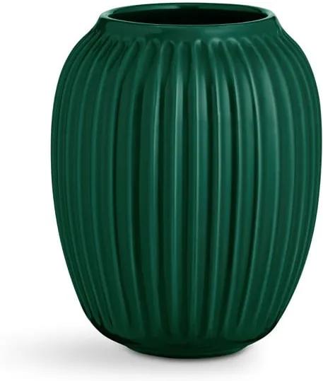 Vază din gresie Kähler Design Hammershoi, înălțime 20 cm, verde