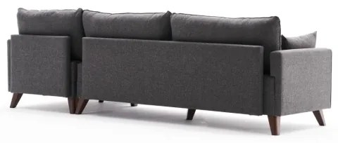 Colțar în L RIGA, antracit, orientare dreaptă