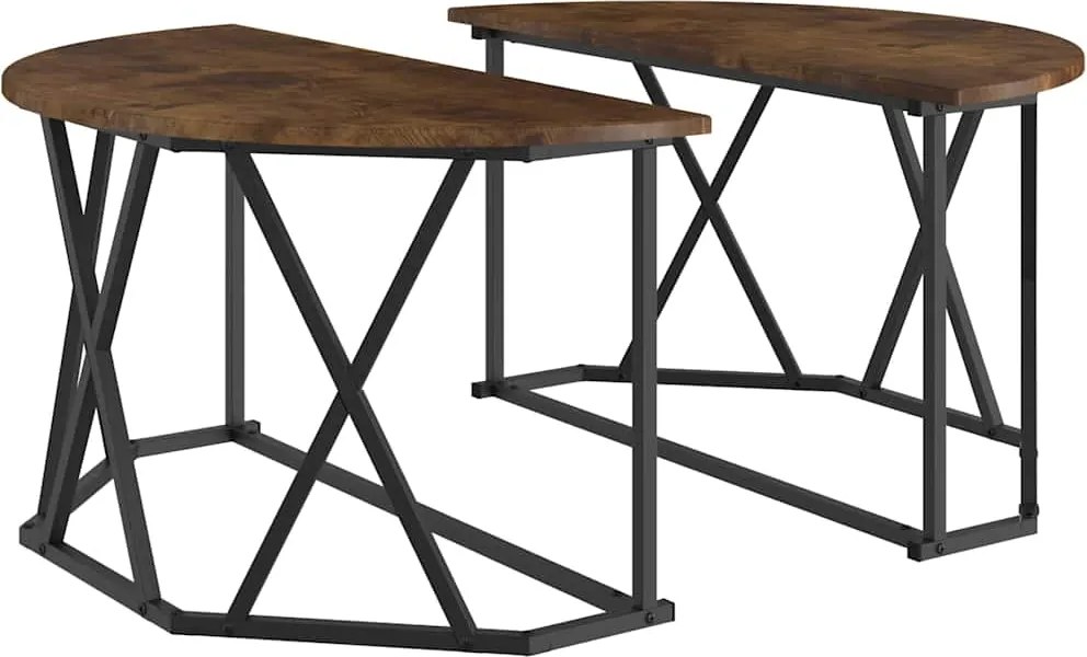 vidaXL Masă de cafea Stejar fumuriu 80 x 80 x 42 cm