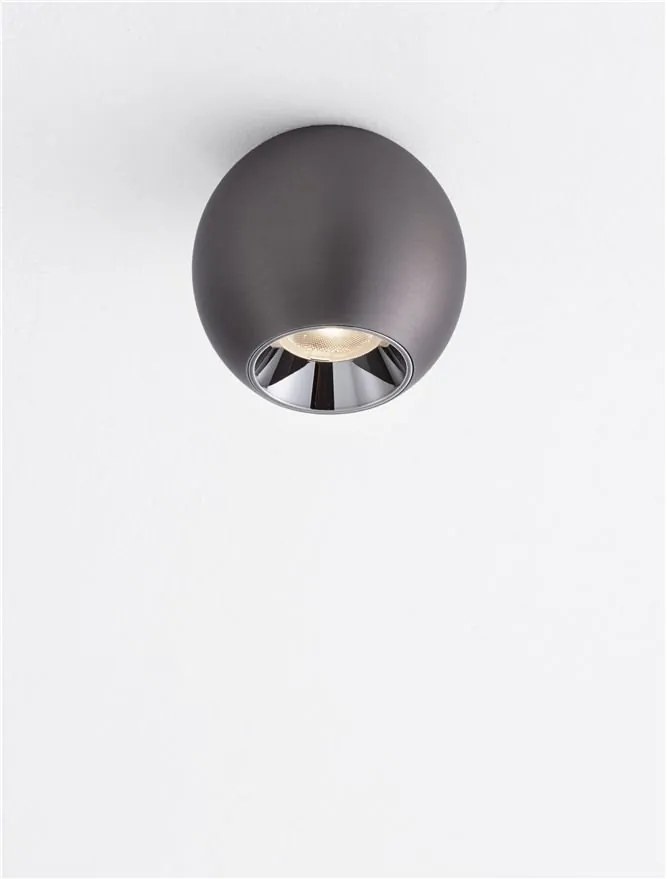 Spot LED aplicat diametru 8,5cm NANO argintiu, NVL-9052031