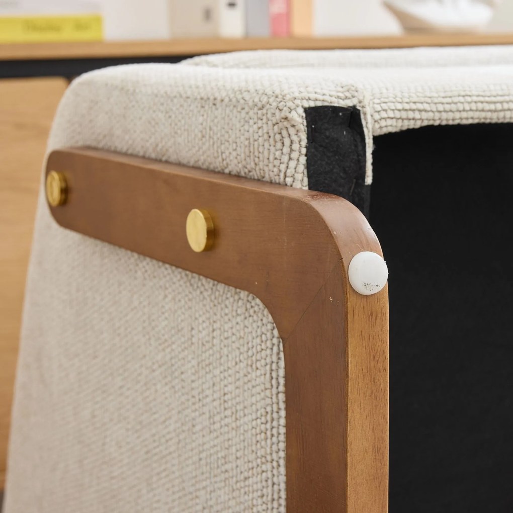 Scaun modern de accent pentru living, Bej | Aosom Romania