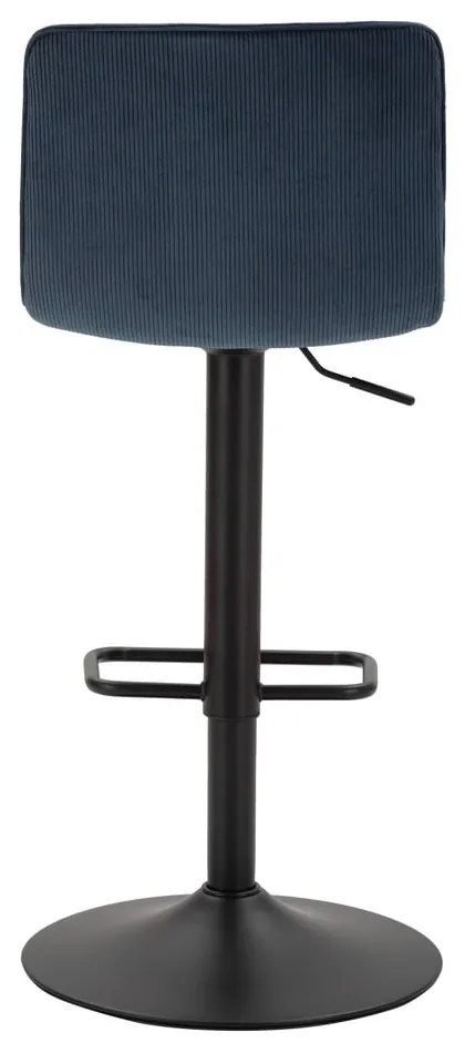 Scaun de bar albastru petrol/negru cu înălțime ajustabilă (înălțime șezut 61 cm) Malia – Mauro Ferretti