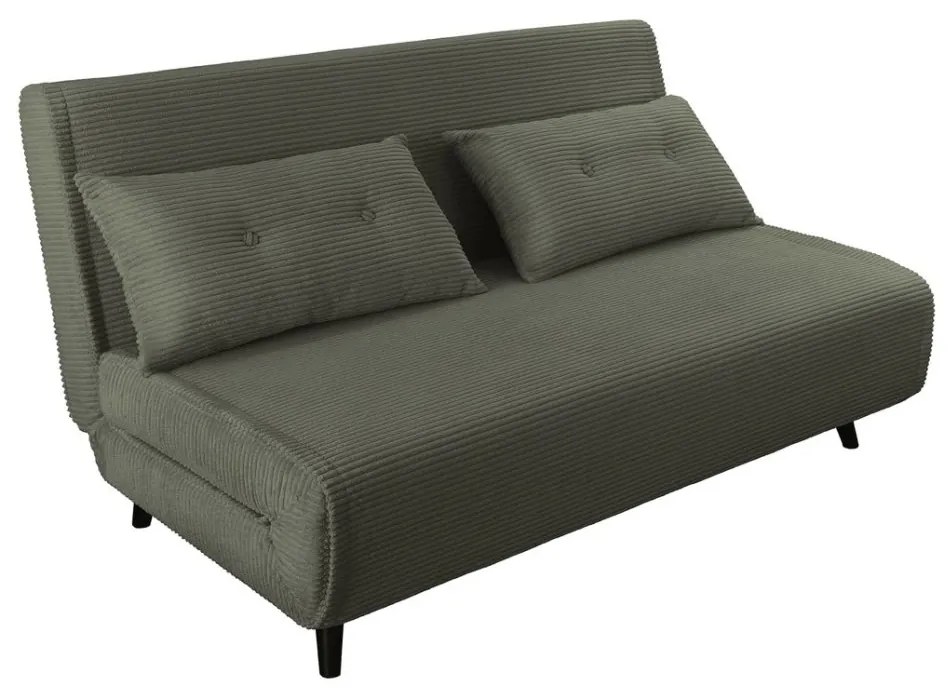 Fotoliu Pat SMART MULTIFUNCTION 140cm catifea raiata verde