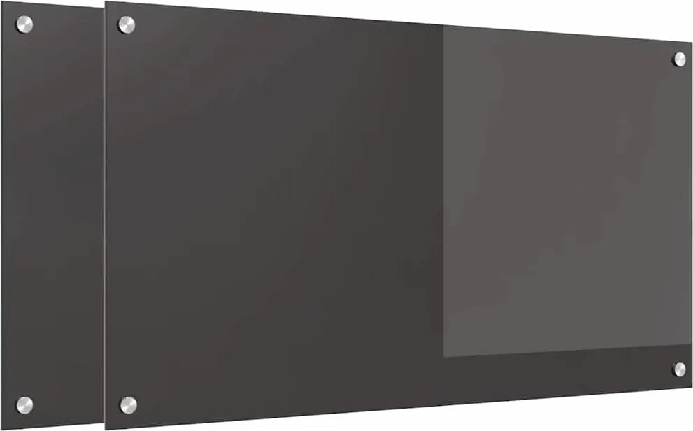vidaXL Panou de bucătărie 2 pcs Gri închis 90 x 50 cm