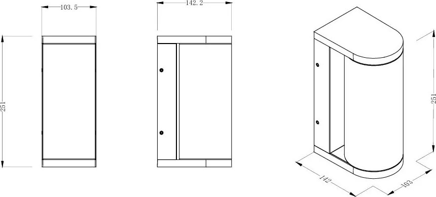 Aplica LED iluminat exterior IP65 Gardenia 12W