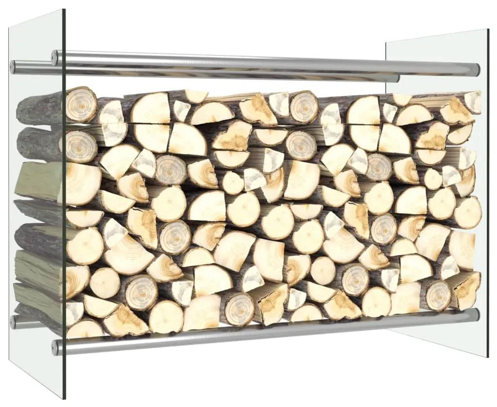vidaXL Rastel lemne de foc, transparent, 80 x 35 x 60 cm, sticlă