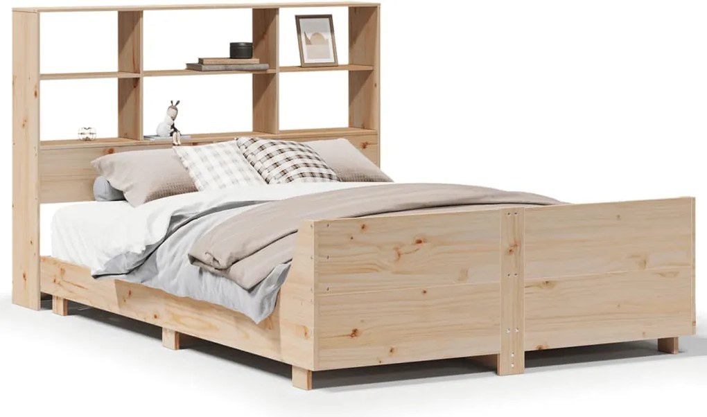 vidaXL Cadru de pat fără saltea, 160x200 cm, lemn masiv pin