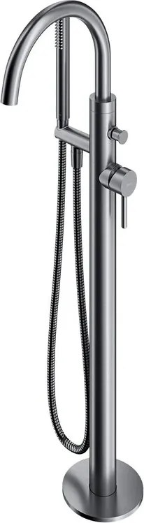 Baterie cada-dus freestanding Omnires Y monocomanda finisaj nichel periat