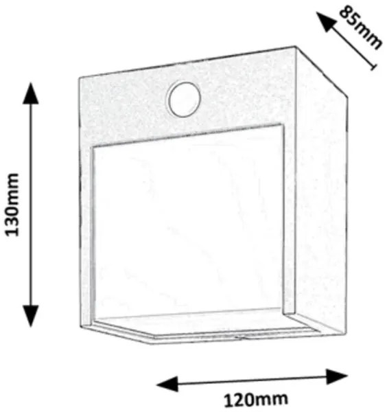 Rabalux 7478-LED Aplica exterior BALIMO LED 12W 230V IP44 cu senzor