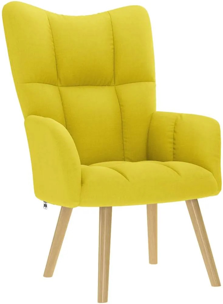 vidaXL Scaun de relaxare Tesatura galben deschis