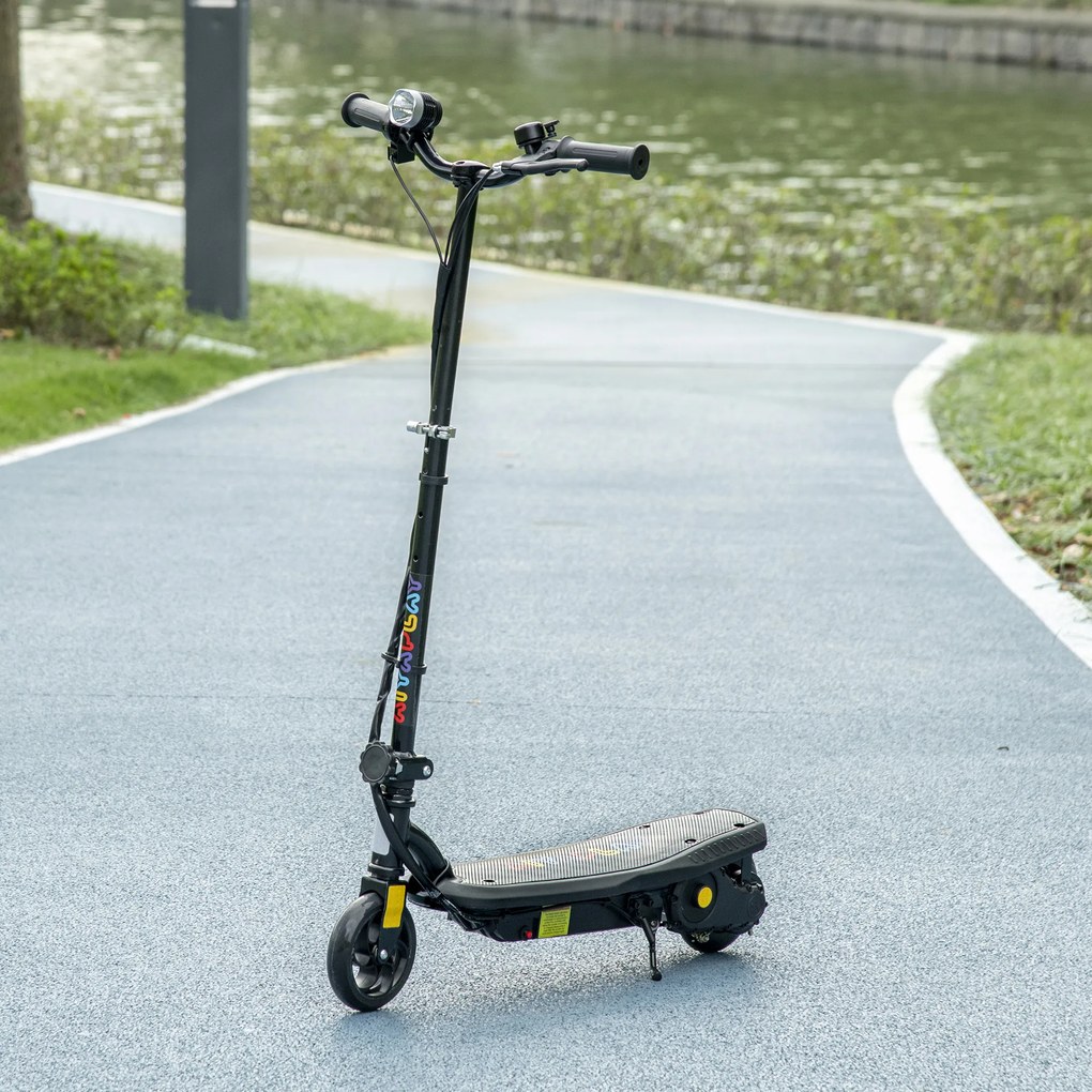 HOMCOM Trotinetă electrică 120 W pliabilă pentru copil 7-14 ani 12 km/h maxim autonomie 10 km maxim negru | Aosom Romania