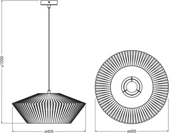 Osram - Lustru suspendat cu cablu DECOR STRIPES, 1xE27/10W/230V, Ø 40,5 cm, bej