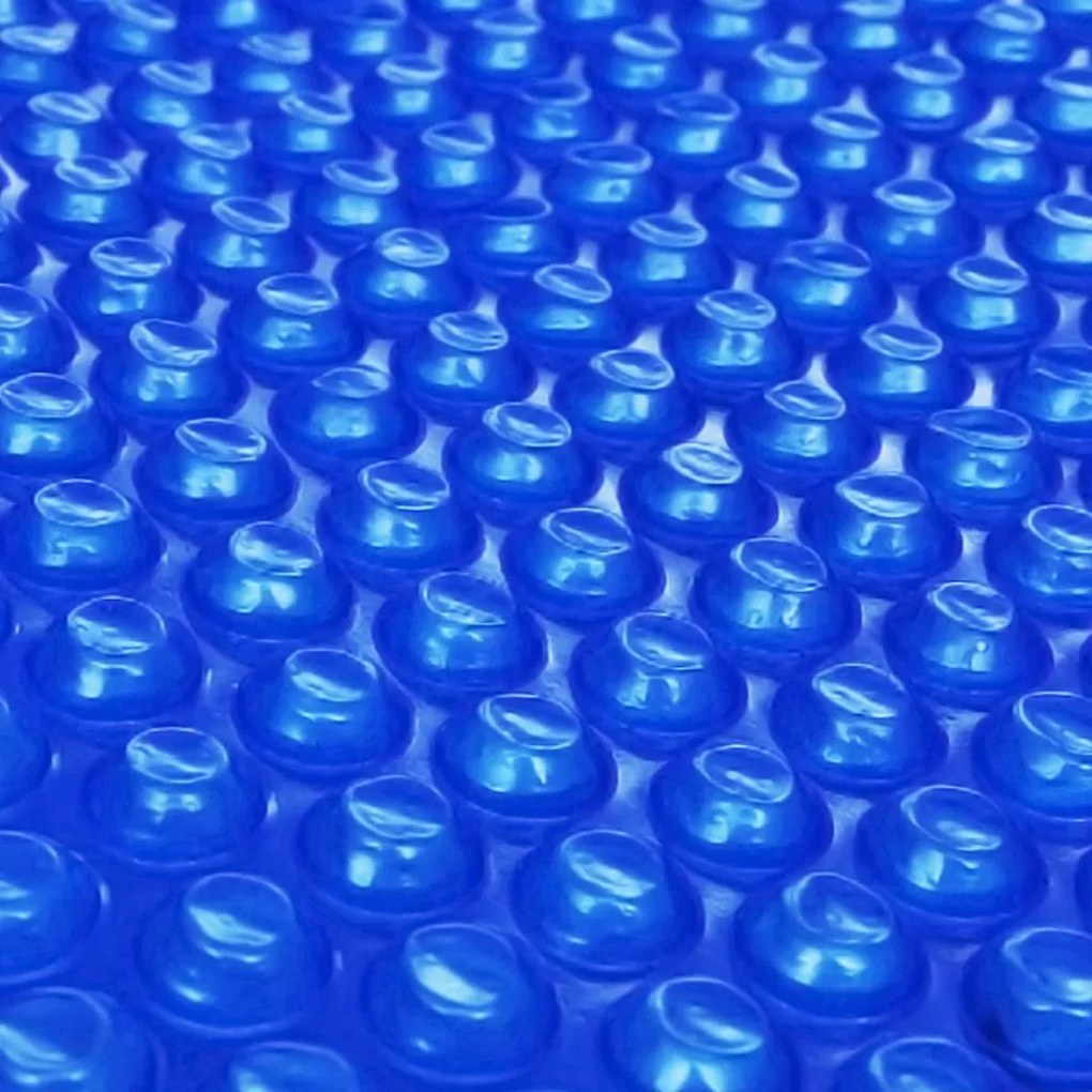 vidaXL Folie solară plutitoare piscină, rotundă, pe, 381 cm, albastru
