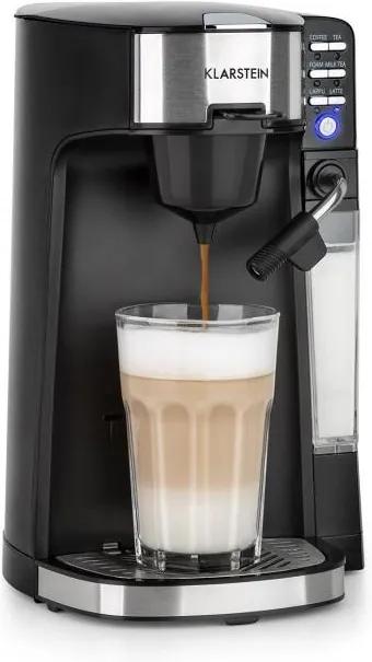 Klarstein Baristomat, 2-în-1 complet automat, spumant de lapte de cafea și ceai, 6 programe