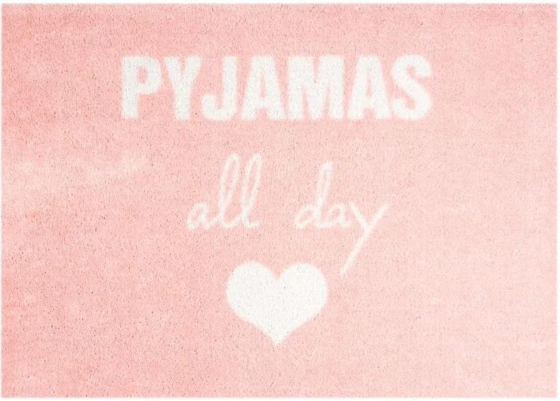 Covor ușă Hanse Home StateMat Pyjamas All Day, 50 x 75 cm, roz
