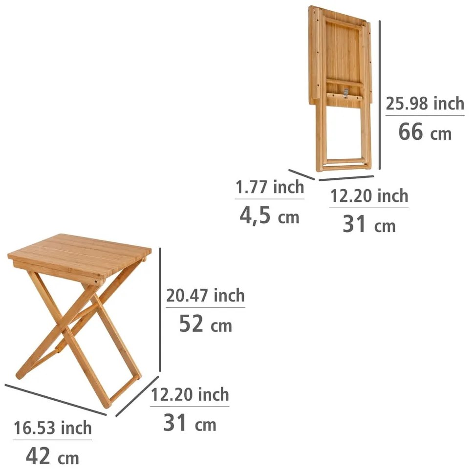 Măsuță auxiliară din bambus 31x42 cm Maui – Wenko