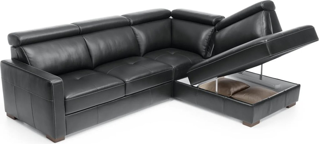 Colțar lemn masiv Ergo 260×89–101×209 cm - Stânga