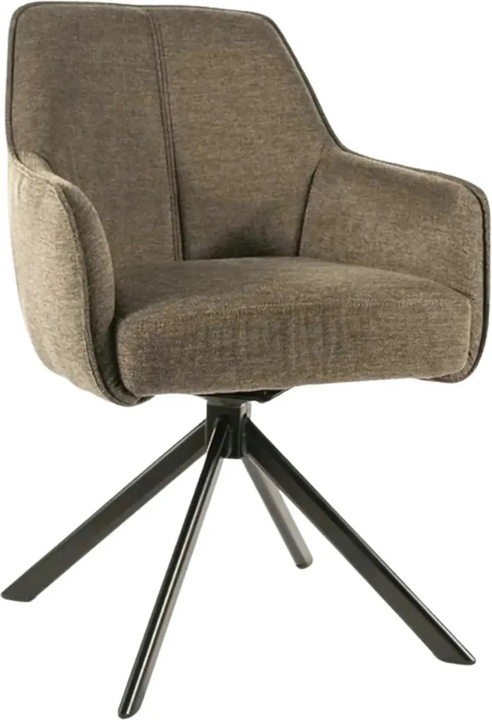Scaun NOTTI, verde maslin/negru, stofa clasica/metal, 55x45x83 cm