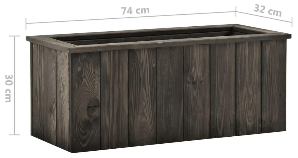 Strat inaltat, gri inchis, 74 x 32 x 30 cm, lemn masiv de pin 1, 74 x 32 x 30 cm, 74 x 32 x 30 cm