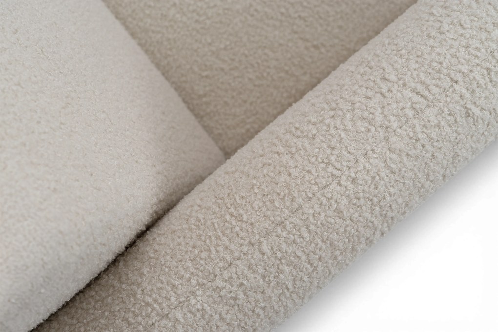 Canapea extensibilă Nubi trei locuri 140 cm cu ladă de depozitare - boucle bej deschis Quelle 03