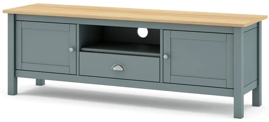 Comodă TV verde prăfuit din lemn de pin 158x53x40 cm Misti – Marckeric