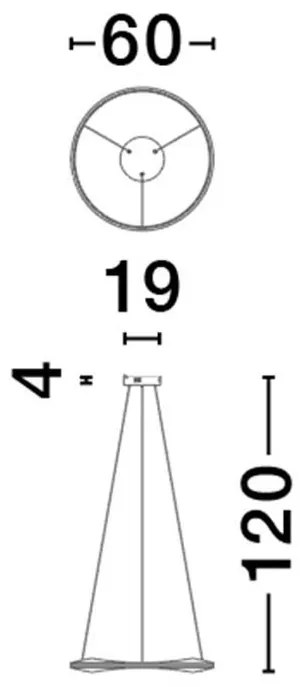 Lustra LED CCT moderna cu telecomanda Platinum 60cm