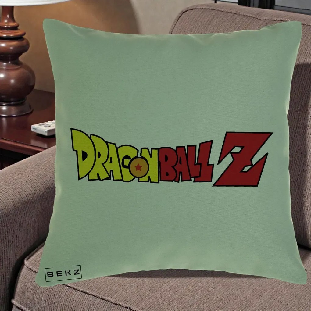 Perna Personalizata Dragon Ball Z Clasic, 40x40 cm, Verde, Husa Detasabila, Perna Inclusa, BEKZ®