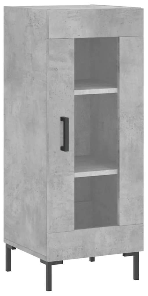 828800 vidaXL Servantă, gri beton, 34,5x34x90 cm, lemn compozit