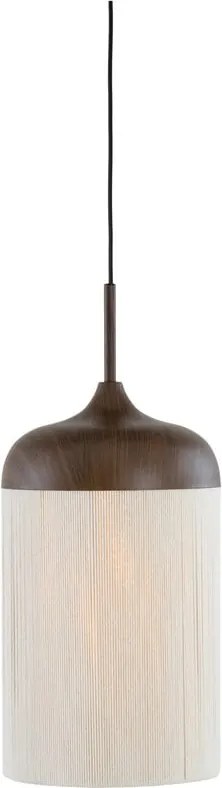 Lustră maro închis cu abajur textil ø 22 cm Dania – Light &amp; Living
