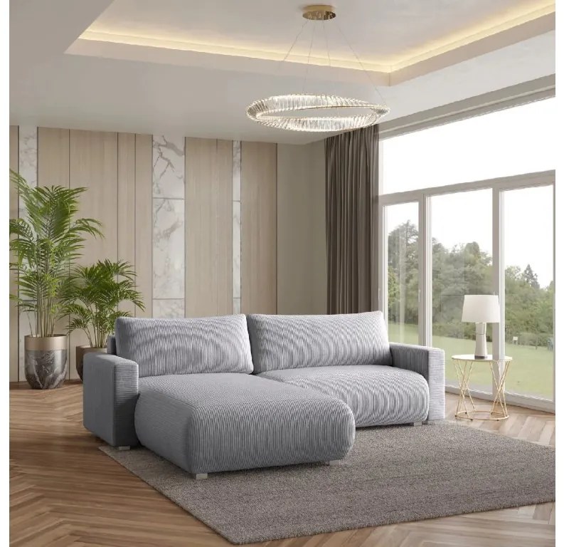 OFERTA Coltar extensibil TAFIRA, gri deschis, reversibil, calitatea a II-a