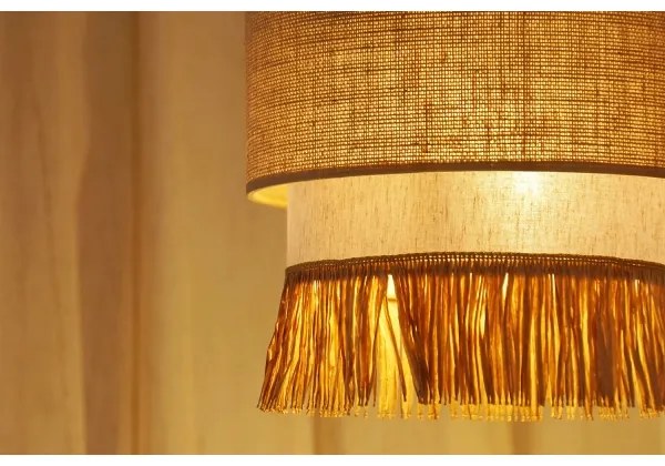 Brilagi - Candelabru pe cablu WINNETOU BOHO 1xE27/15W/230V pr. 25 cm maro/crem