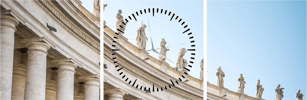 Tablou - Vatican (cu ceas) (90x30 cm)