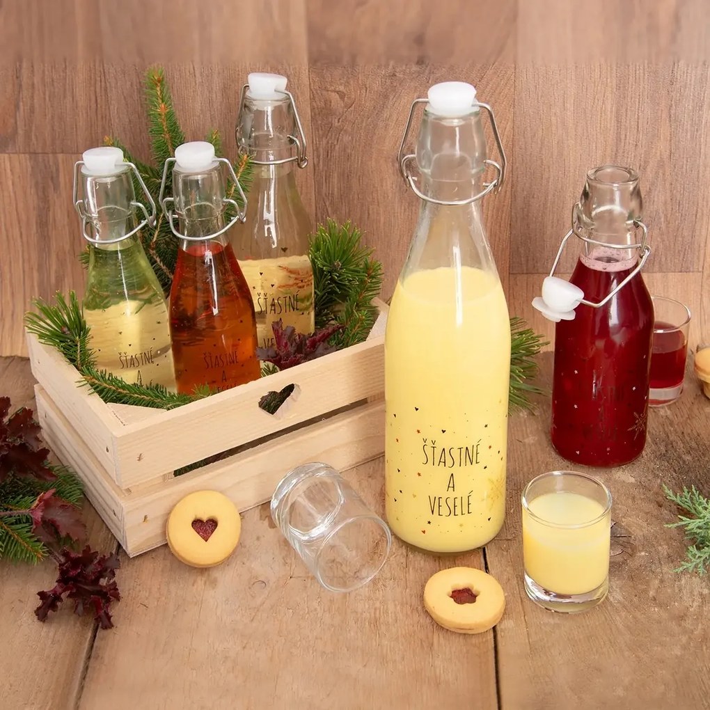 Sticlă cu închidere cu clip Orion Alb fulg de nea,0,29 l, 290 ml