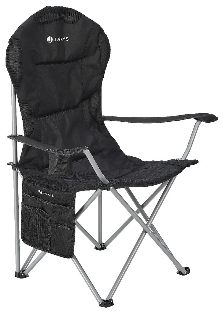 Juskys Scaun de camping Lido - negru