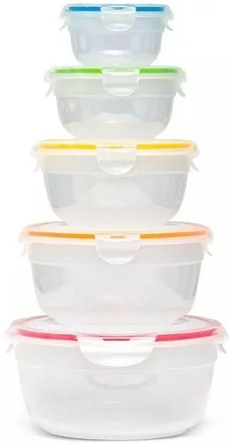 LOCKnLOCK Set de recipiente pentru alimente Lockrotunde, 5 buc.