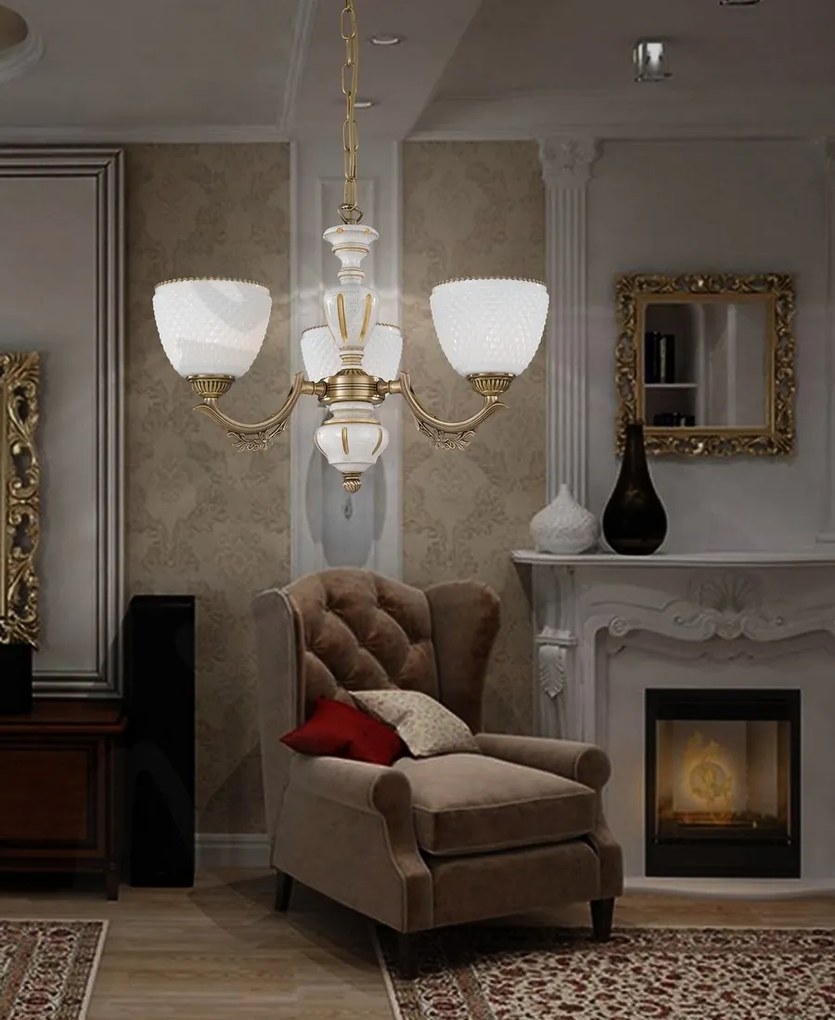 Candelabru din alama cu 3 brate design italian 8656