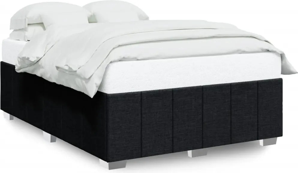 vidaXL Cadru de pat fără saltea, negru, 160x200 cm, textil