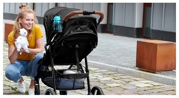 Cărucior de copii KINDERKRAFT GRANDE PLUS negru