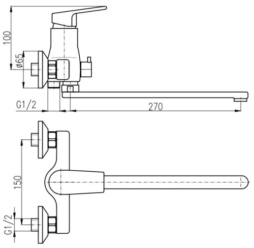 RAV Slezák CO153.5CMATZ - Baterie pentru cadă COLORADO, negru/auriu