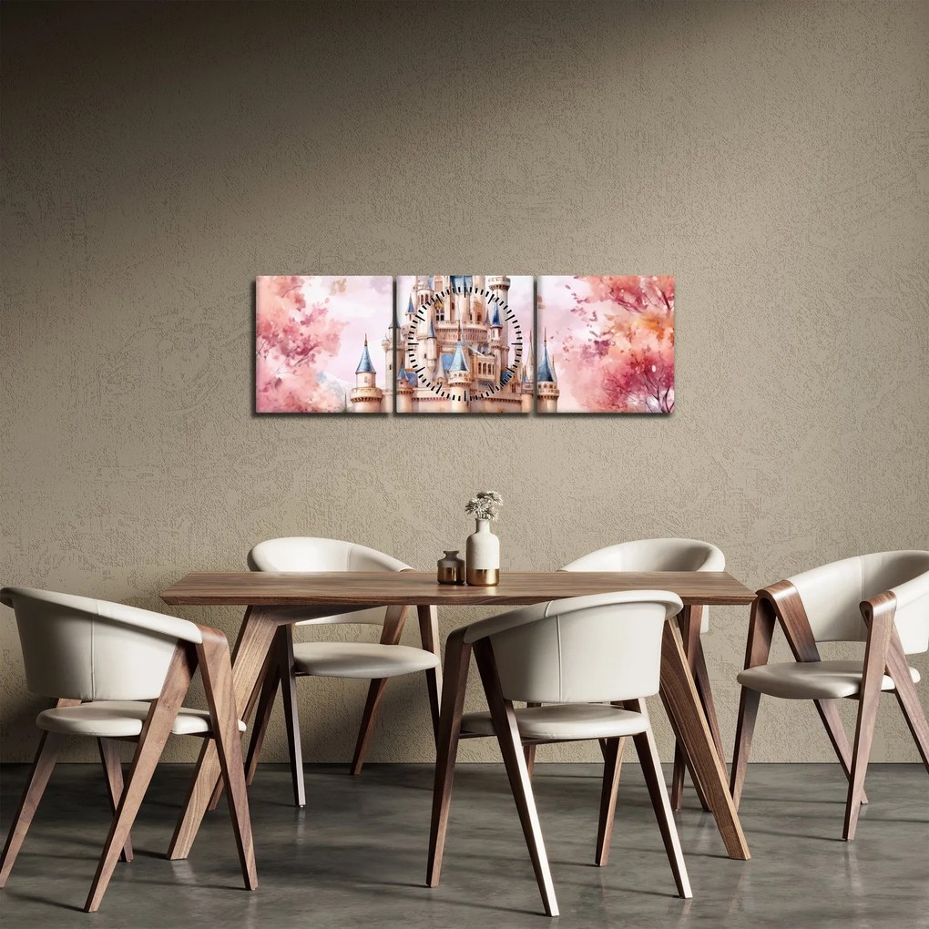 Tablou - Castel de basm (cu ceas) (90x30 cm)