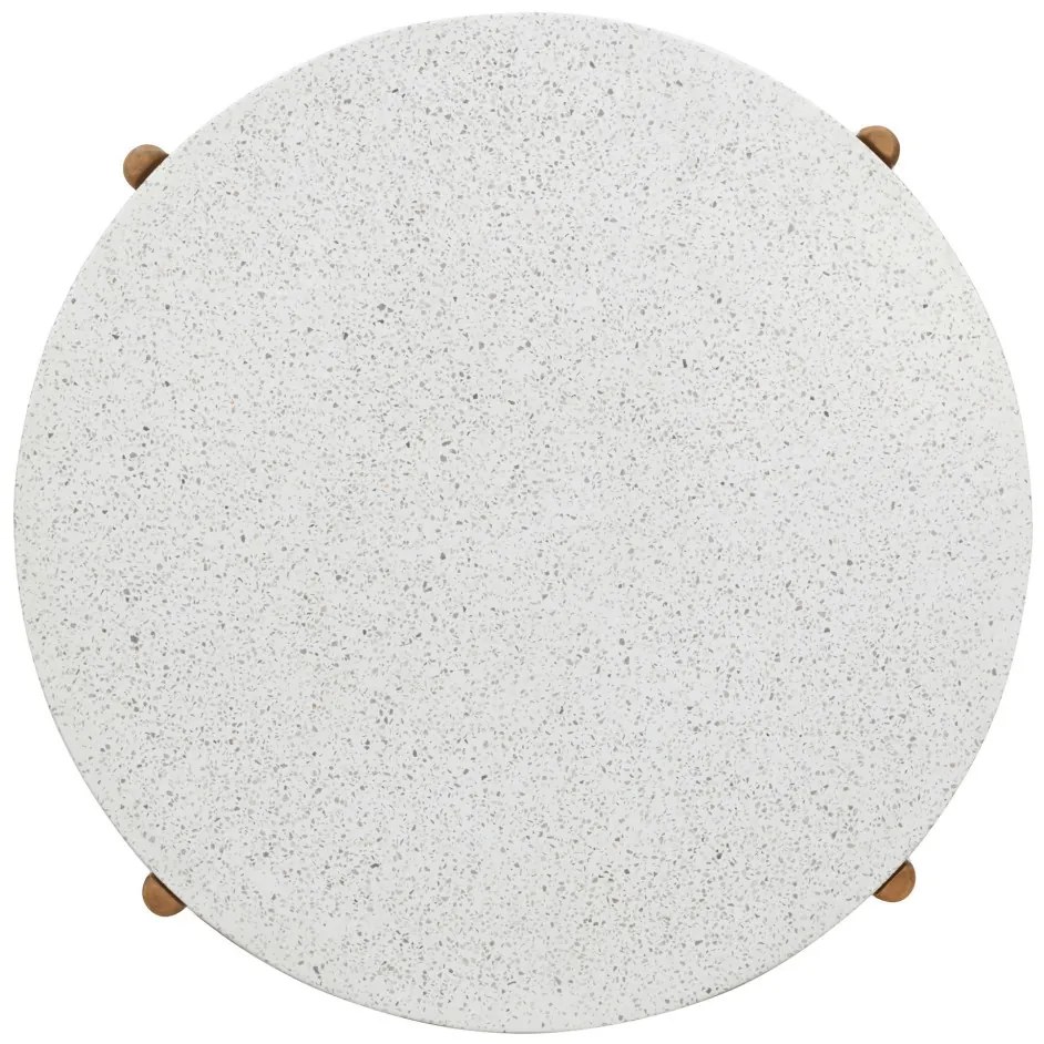 Masă de cafea Terracina acacia/terazzo, natural ø84,5x38,5 cm
