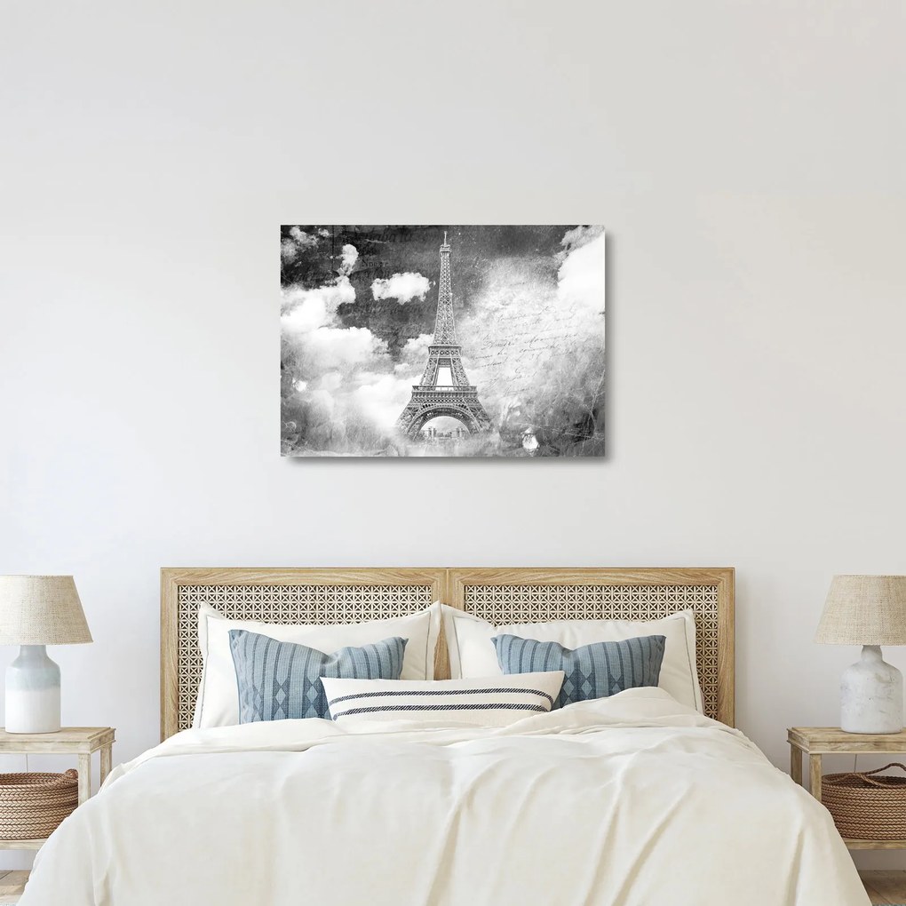 Tablou pe sticlă - Carte poștală de epocă a orașului N⁰3 (70x50 cm)