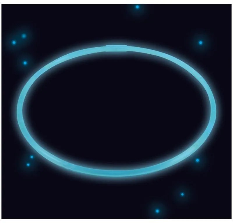 Colorat Lanț de gât luminos albastru 56 cm