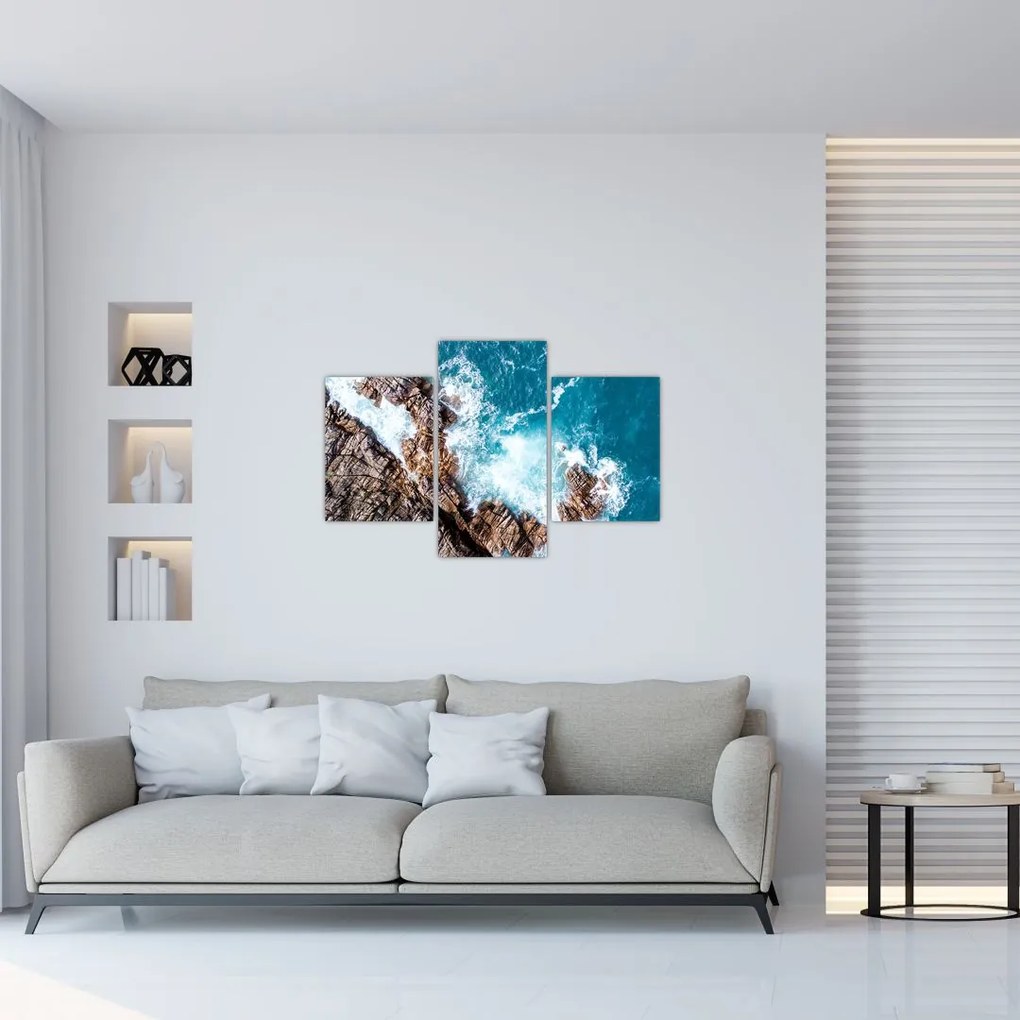 Tablou cu stânci și mare (90x60 cm)