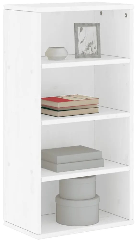 vidaXL Dulap lateral „ODDA” alb 40x24x79 cm, lemn masiv de pin