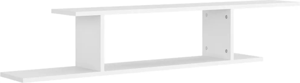 vidaXL Raft TV cu montaj pe perete, alb, 125x18x23 cm, lemn prelucrat