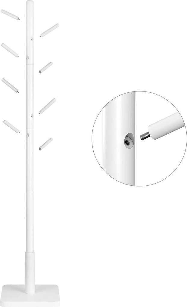 Cuier de podea alb ARBO