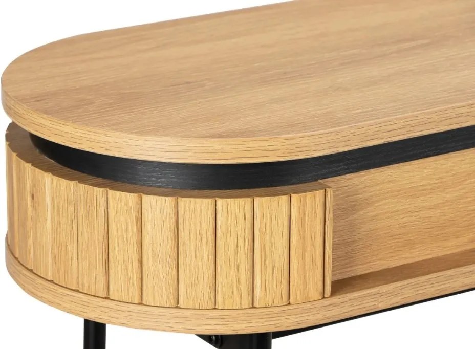 Consola cu furnir de stejar ATELIER 120cm