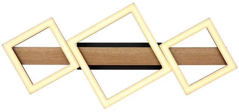 Plafoniera LED design indistrial Dustin negru 66x30cm